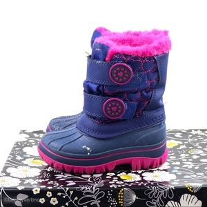 CAT & JACK Toddler Girl Blue/Pink Snow Boots 5/6T